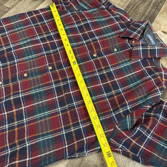 Vintage Pendleton Shirt Mens Large Flannel Wool Plaid Made in USA - Picture 5 of 13